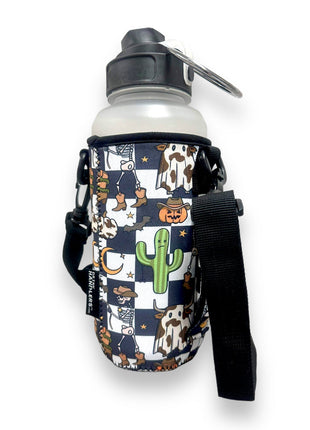 Halloween Checkers 30-40oz Tumbler Handler™ With Carrying Strap - Drink Handlers