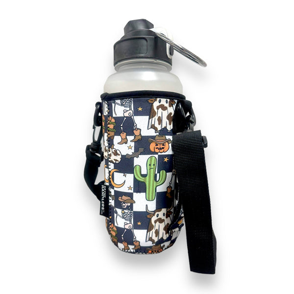 Halloween Checkers 30-40oz Tumbler Handler™ With Carrying Strap - Drink Handlers