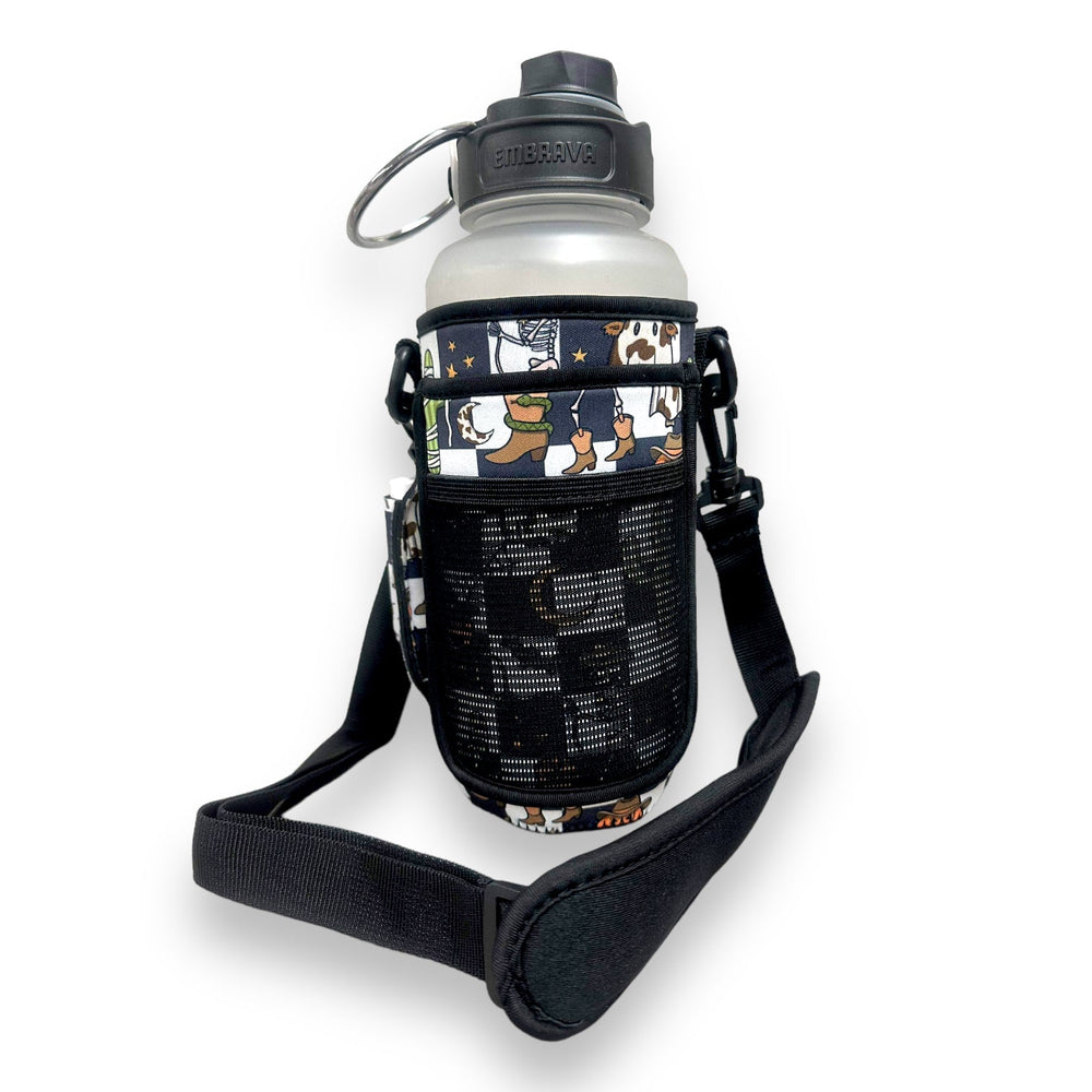 Halloween Checkers 30-40oz Tumbler Handler™ With Carrying Strap - Drink Handlers