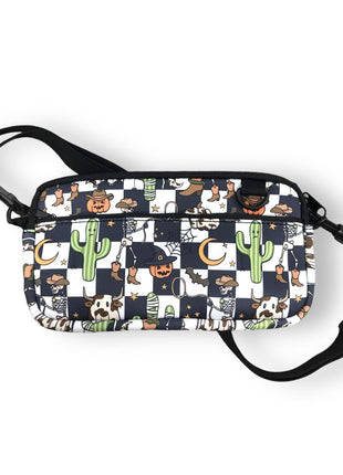 Halloween Checkers Cross Body Purse - Drink Handlers