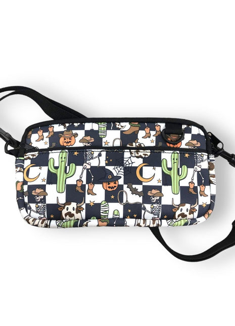 Halloween Checkers Cross Body Purse - Drink Handlers