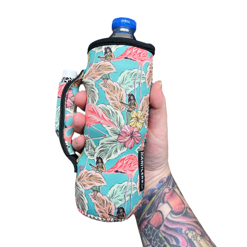 Hawaiian Flamingo 16-24oz Soda & Water Bottle / Tallboy Can Handler™ - Drink Handlers