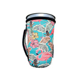 Hawaiian Flamingo 16oz PINT Glass / Medium Fountain Drinks and Hot Coffee Handlers™ - Drink Handlers