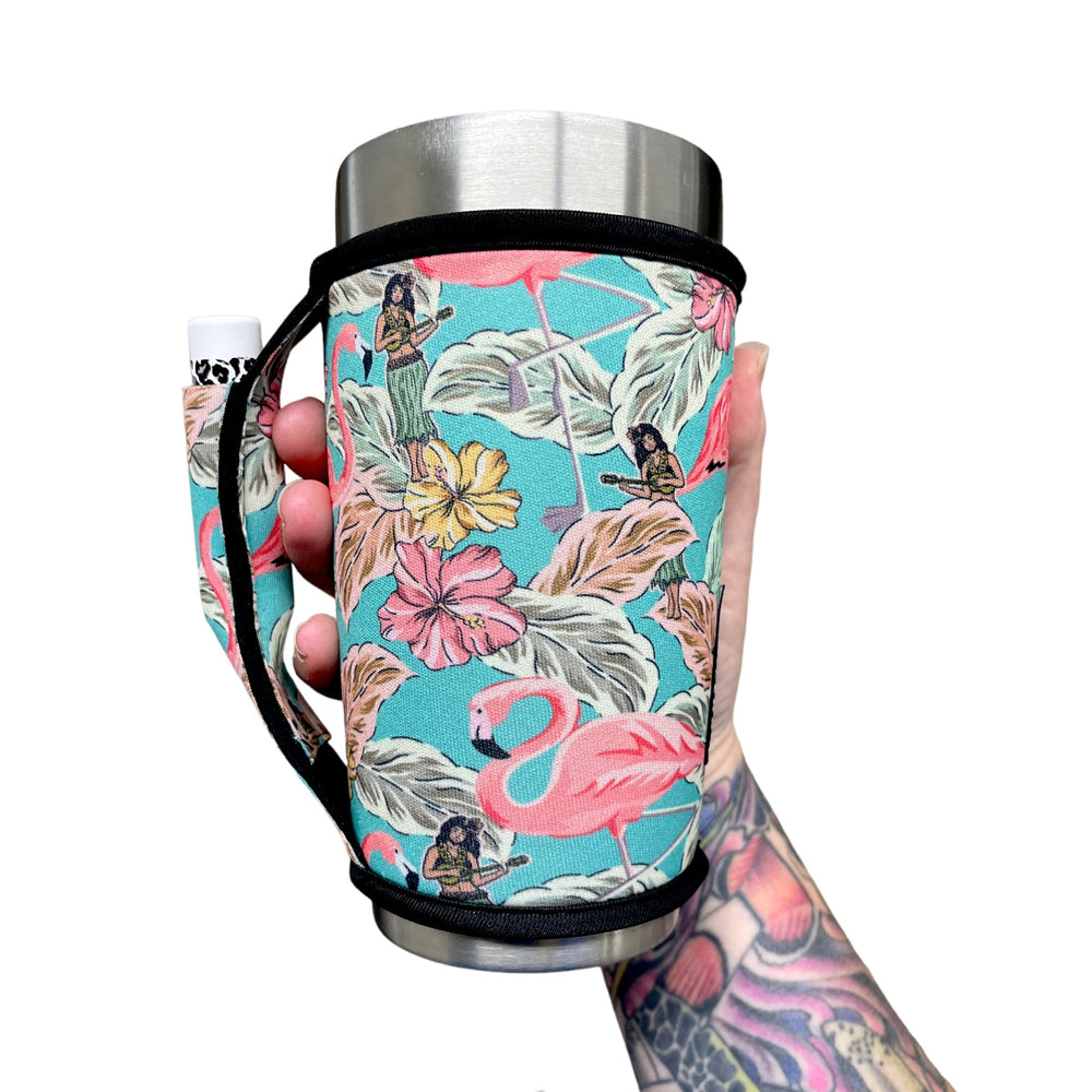 Hawaiian Flamingo Large / XL Bottomless Handler™ - Drink Handlers
