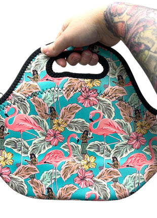 Hawaiian Flamingo Lunch Bag Tote - Drink Handlers