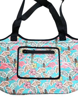 Hawaiian Flamingo Neoprene Tote - Drink Handlers