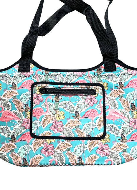 Hawaiian Flamingo Neoprene Tote - Drink Handlers