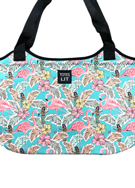 Hawaiian Flamingo Neoprene Tote - Drink Handlers