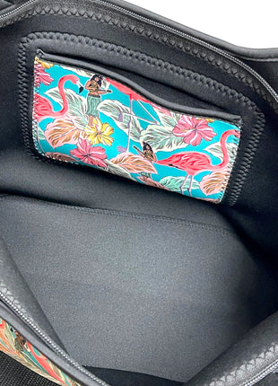 Hawaiian Flamingo Neoprene Tote - Drink Handlers
