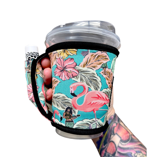 Hawaiian Flamingo Small / Medium Bottomless Handler™ - Drink Handlers