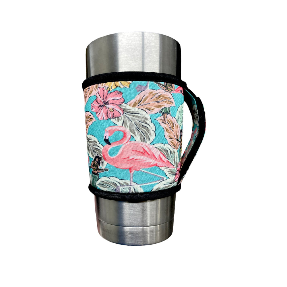 Hawaiian Flamingo Small / Medium Bottomless Handler™ - Drink Handlers