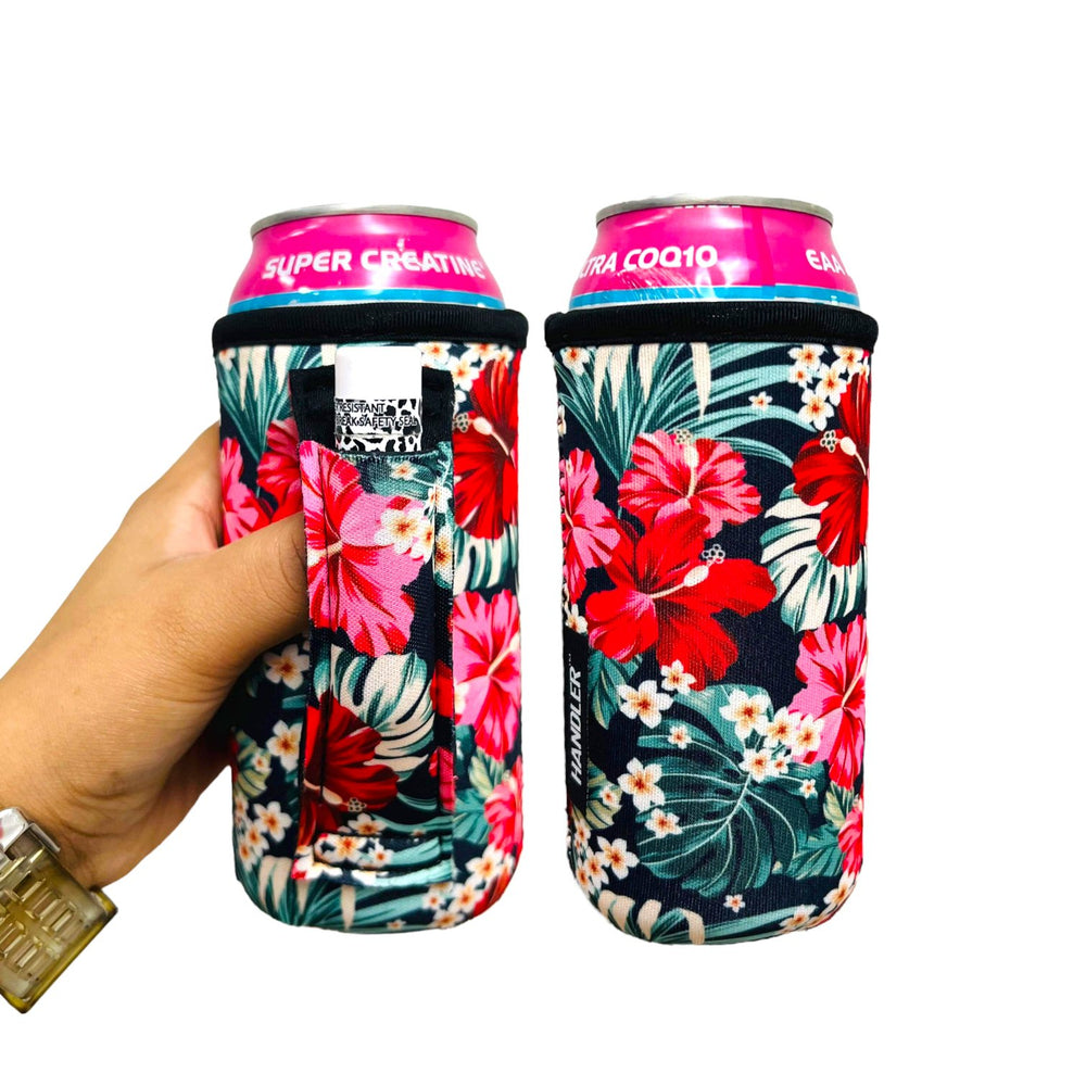 Hibiscus Pattern 16 Oz. Can Coolie 