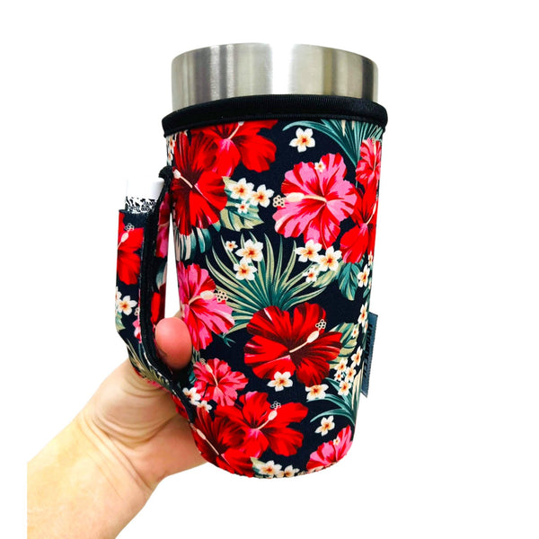 Hibiscus 20oz Large Coffee / Tea / Tumbler Handler™ - Drink Handlers