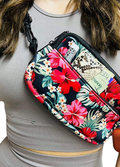 Hibiscus Cross Body Purse - Drink Handlers