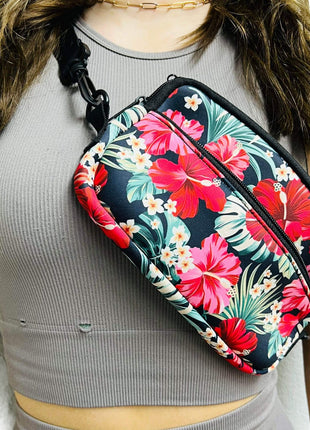 Hibiscus Cross Body Purse - Drink Handlers