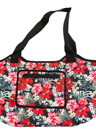 Hibiscus Neoprene Tote - Drink Handlers
