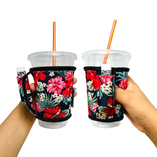 Hibiscus Small / Medium Bottomless Handler™ - Drink Handlers