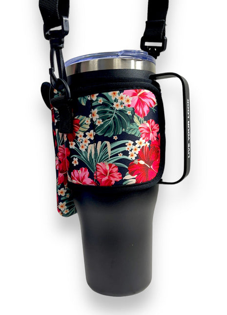 Hibiscus Wrap Around Drink Pocket - Drink Handlers