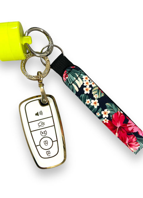 Hibiscus Wristlet Keychain - Drink Handlers