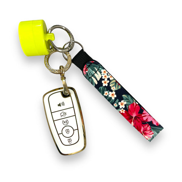 Hibiscus Wristlet Keychain - Drink Handlers