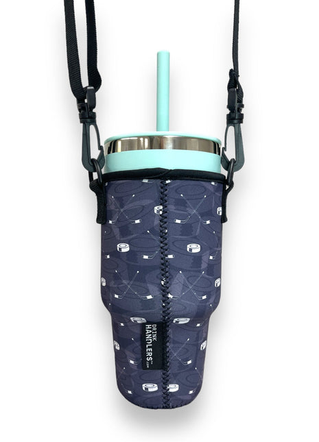 Hockey 25-35oz Tumbler With Handle Sleeve - Drink Handlers