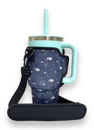Hockey 25-35oz Tumbler With Handle Sleeve - Drink Handlers