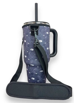 Hockey 40oz Tumbler With Handle Sleeve - Drink Handlers