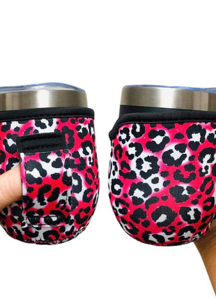 Hot Pink Leopard 12oz Wine Tumbler Handler - Drink Handlers