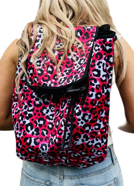 Hot Pink Leopard Backpack - Drink Handlers