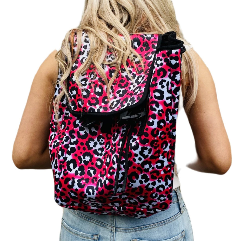Hot Pink Leopard Backpack - Drink Handlers