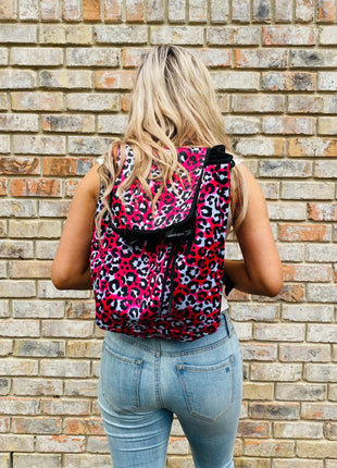 Hot Pink Leopard Backpack - Drink Handlers