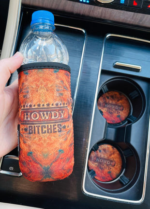 Howdy B**CHES Neoprene Car Coasters - Drink Handlers
