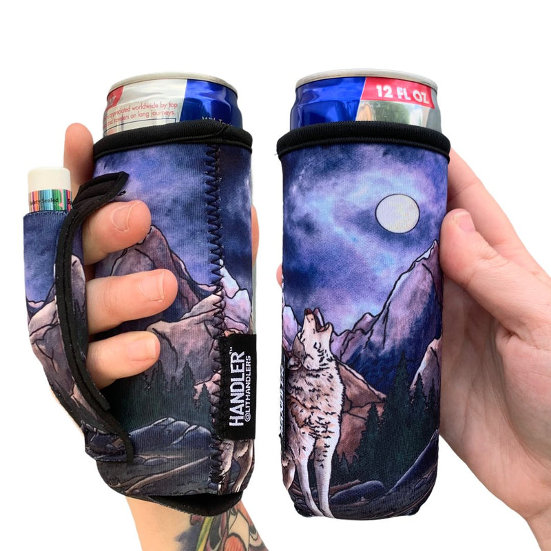 Hungry Like A Wolf 12oz Slim Can Handler™ - Drink Handlers