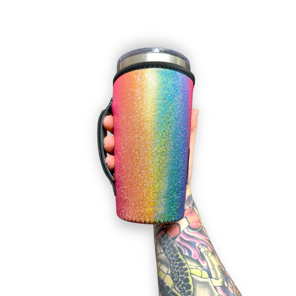 Iridescent Rainbow 20oz Large Coffee / Tea / Tumbler Handler™ - Drink Handlers