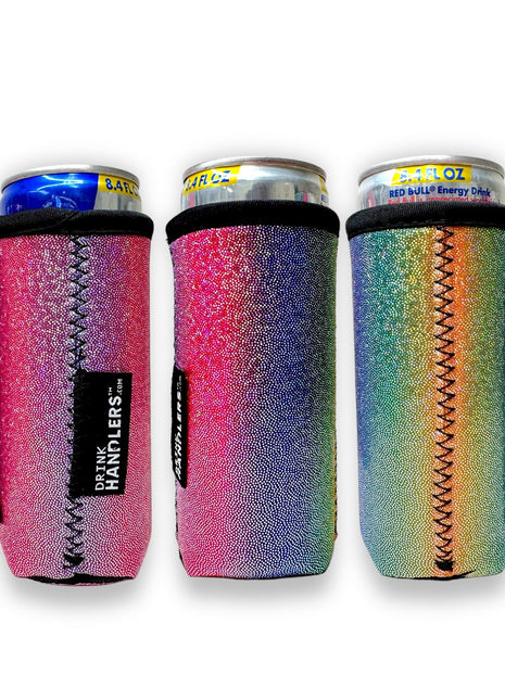 Iridescent Rainbow 8-10oz Slim Can Handler™ - Drink Handlers