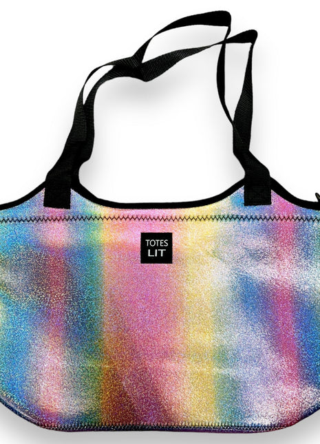Iridescent Rainbow Neoprene Tote - Drink Handlers