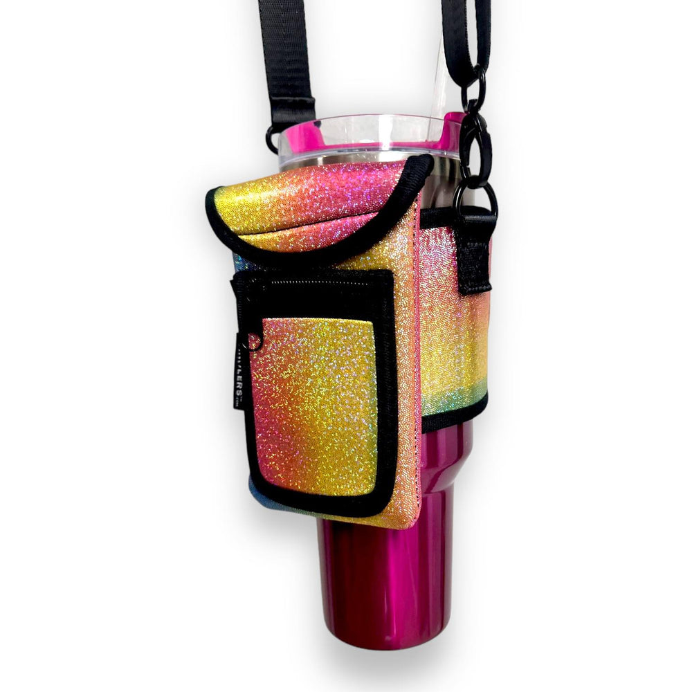 Iridescent Rainbow Wrap Around Drink Pocket - Drink Handlers