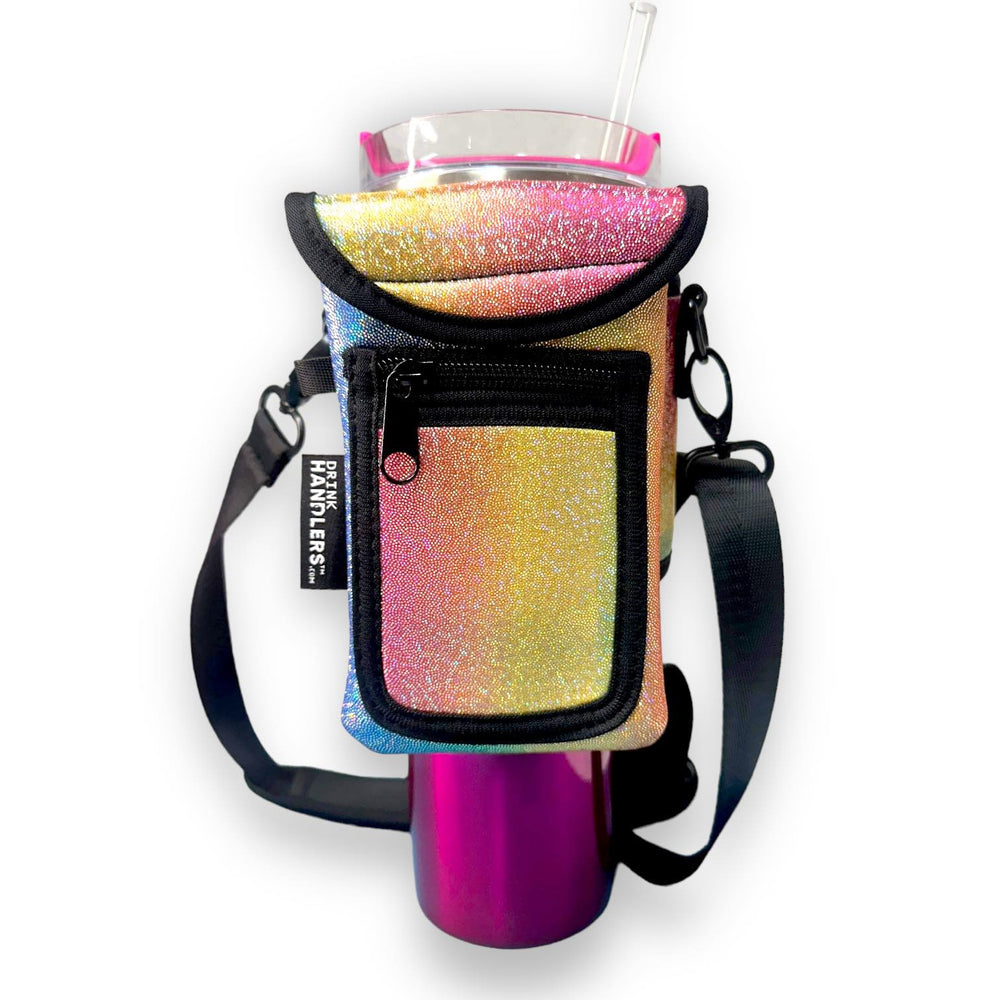Iridescent Rainbow Wrap Around Drink Pocket - Drink Handlers