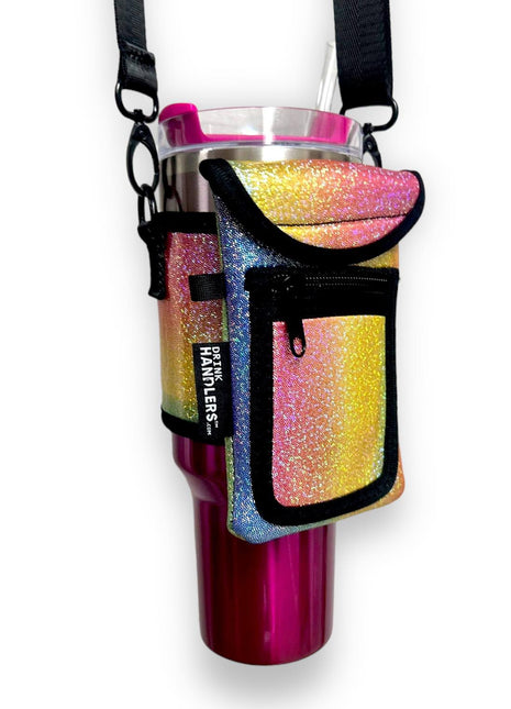 Iridescent Rainbow Wrap Around Drink Pocket - Drink Handlers