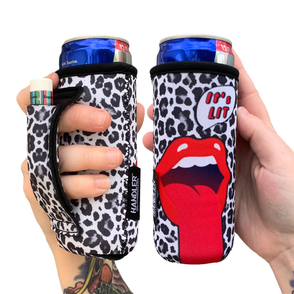 It’s Lit Lips 12oz Slim Can Handler™ - Drink Handlers