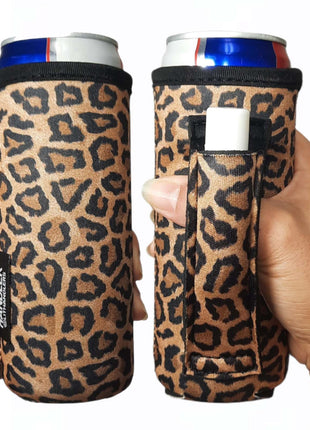 Leopard 12oz Slim Can Handler™ - Drink Handlers