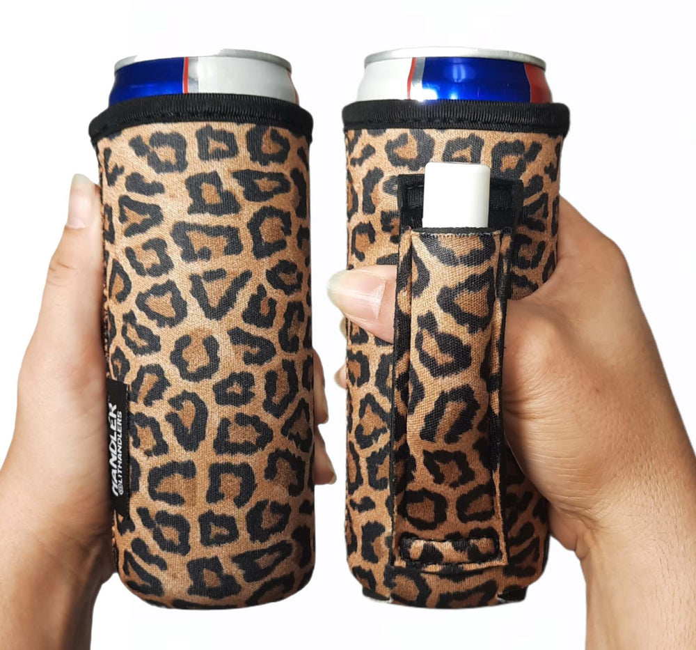 Leopard 12oz Slim Can Handler™ - Drink Handlers