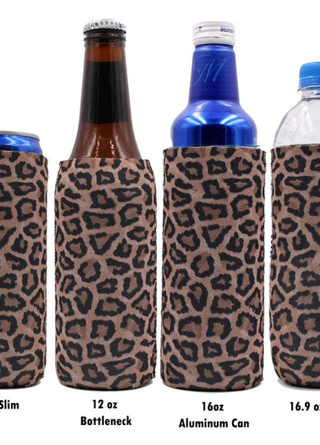 Leopard 12oz Slim Can Sleeve - Drink Handlers