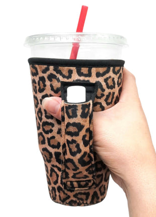 Leopard 20oz Large Coffee / Tea / Tumbler Handler™ - Drink Handlers