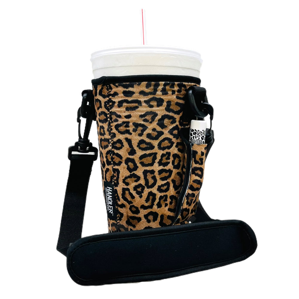 Leopard 30-40oz Tumbler Handler™ With Carrying Strap - Drink Handlers
