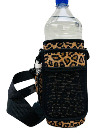 Leopard 30-40oz Tumbler Handler™ With Carrying Strap - Drink Handlers