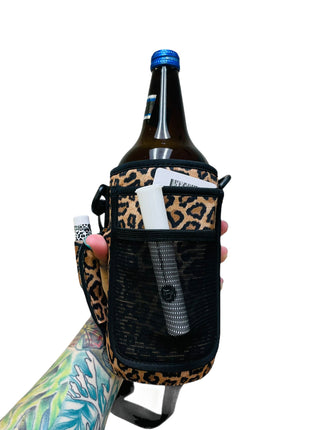 Leopard 30-40oz Tumbler Handler™ With Carrying Strap - Drink Handlers