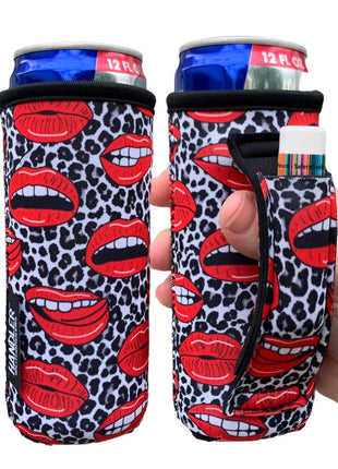 Leopard Lips 12oz Slim Can Handler™ - Drink Handlers