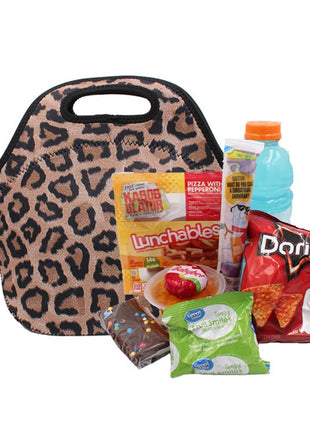 Leopard Lunch Bag Tote - Drink Handlers
