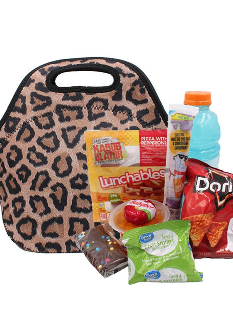 Leopard Lunch Bag Tote - Drink Handlers